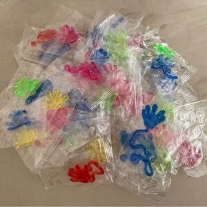 New 100 Colorful Sticky Hand Party Favors - Assorted Neon Colors